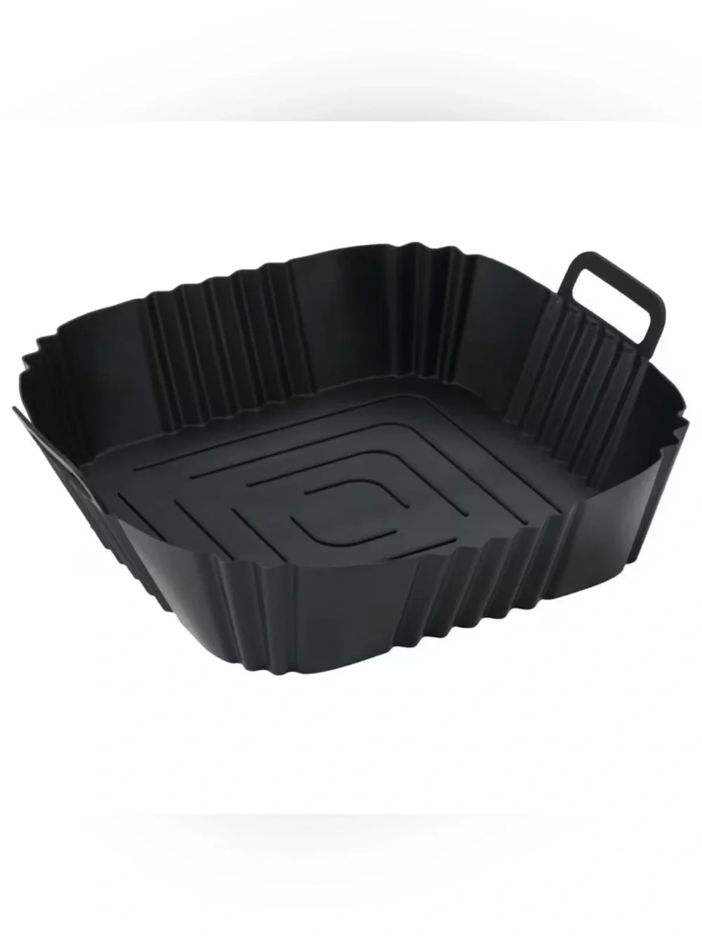 Black Silicone Air Fryer Multi-Use Basket Liner NEW